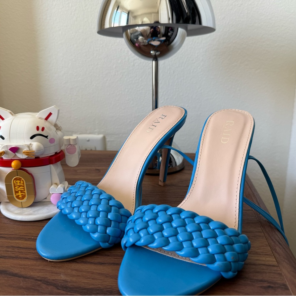 Blue Braided Women's Heels